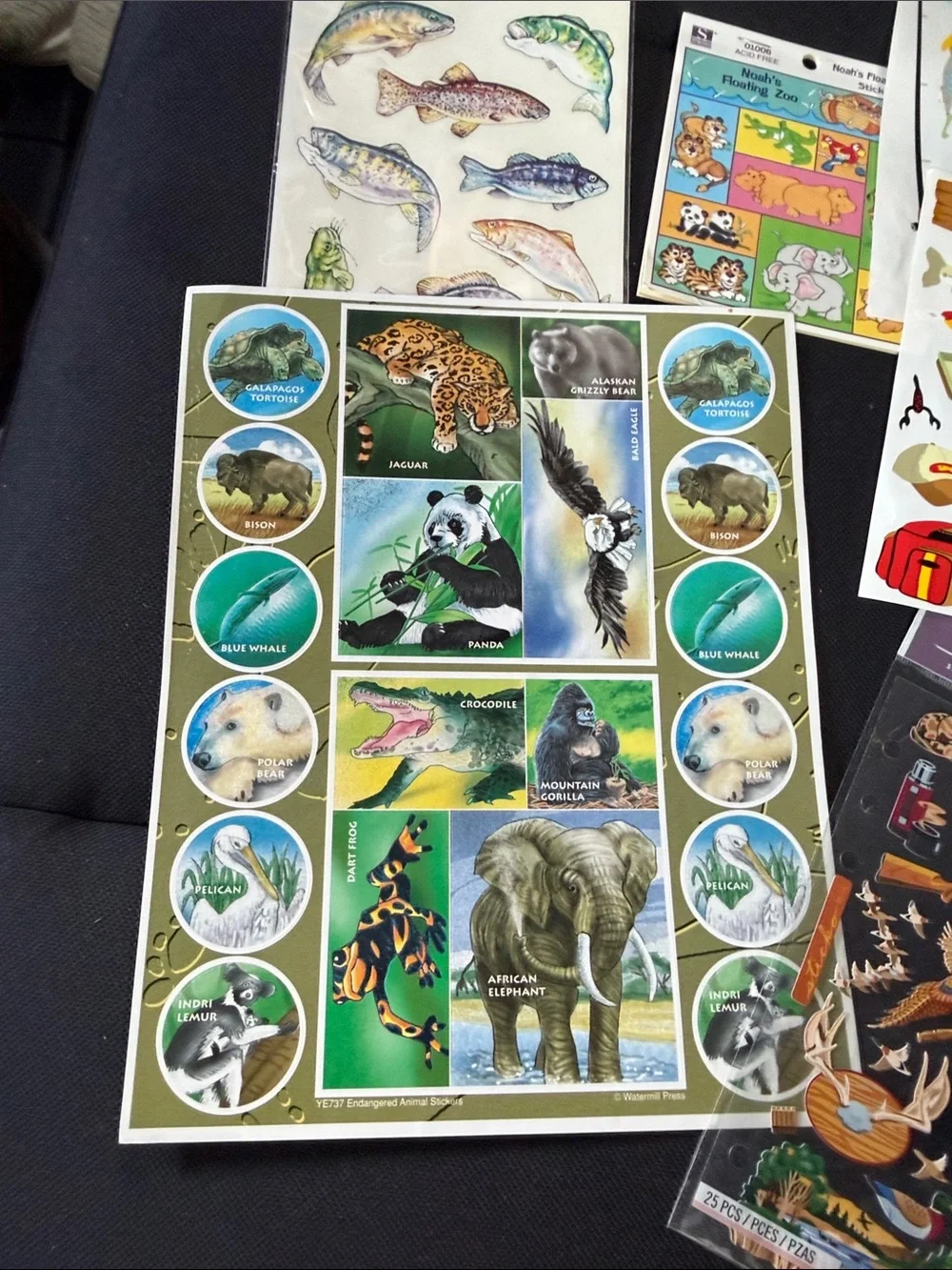 Vintage Sticker Lot- Fish/Fishing/Sports/Animals